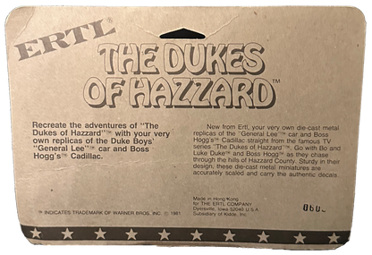 Vintage 1981 Ertl 2 pack 1:64 General Lee and Boss Hogg Cadillac