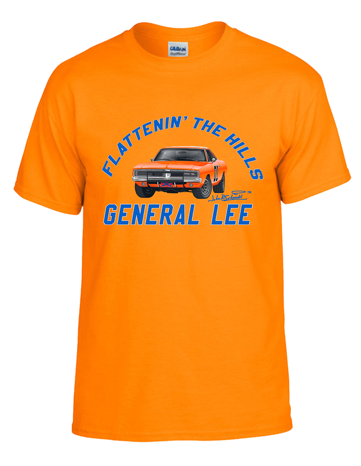 Flattenin' The Hills Orange Tee