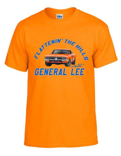 Flattenin' The Hills Orange Tee