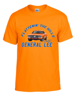 Flattenin' The Hills Orange Tee