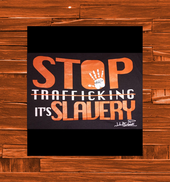 Stop Trafficking Tee- Black