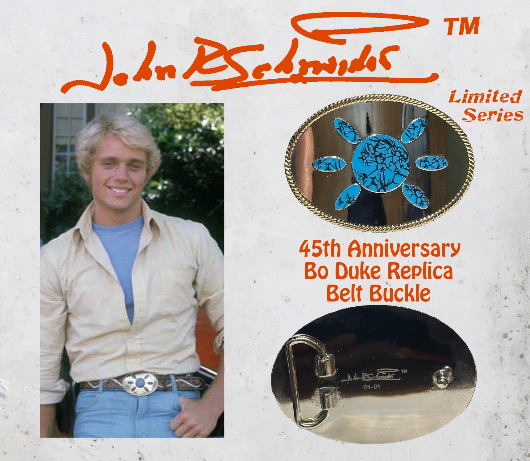Bo Duke Replica Belt Buckle – John Schneider Entertainment Store