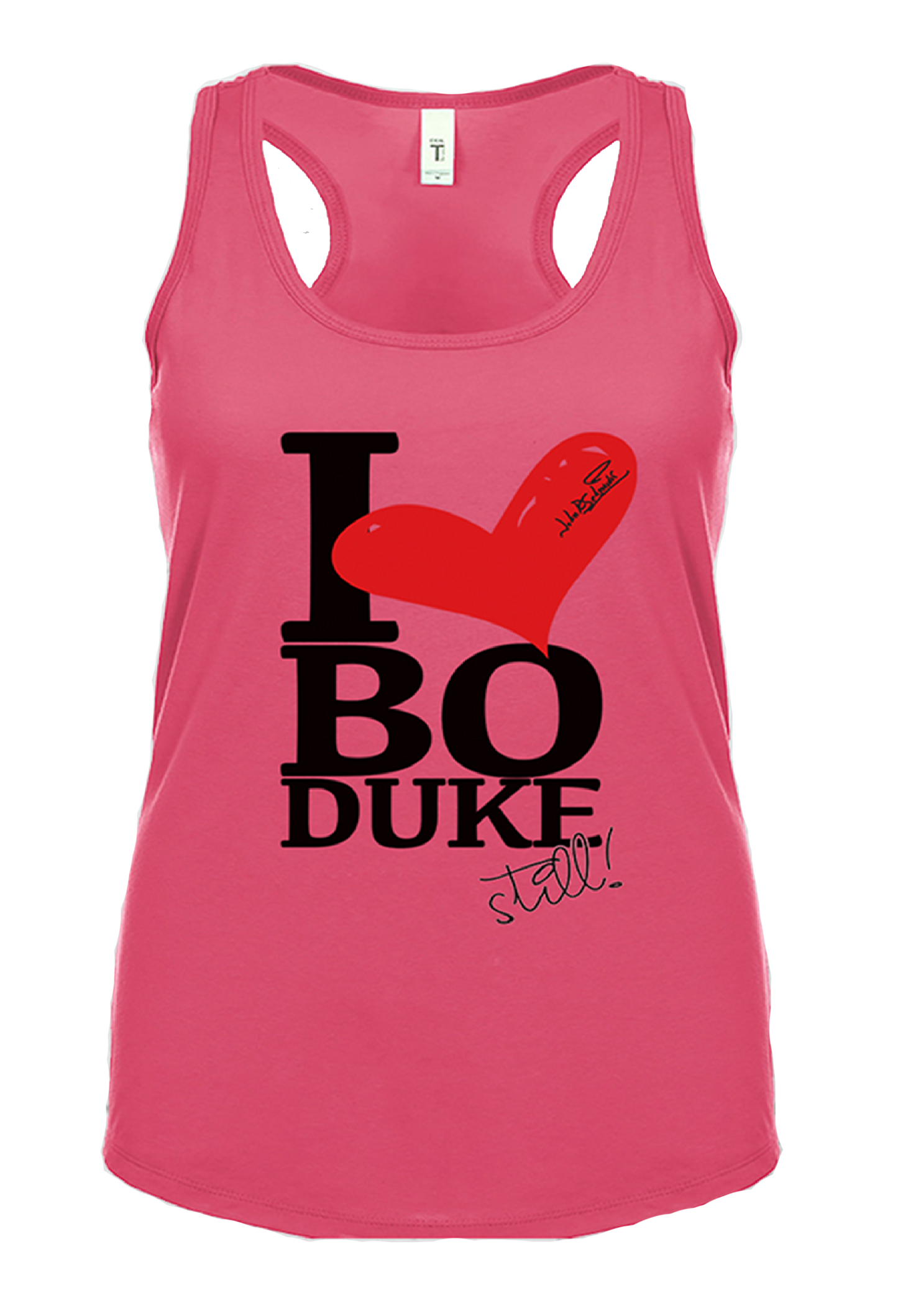 I Heart Bo Duke Still Pink Tank Top Shirt