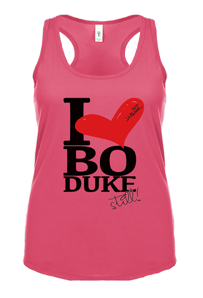 I Heart Bo Duke Still Pink Tank Top Shirt