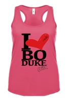 I Heart Bo Duke Still Pink Tank Top Shirt