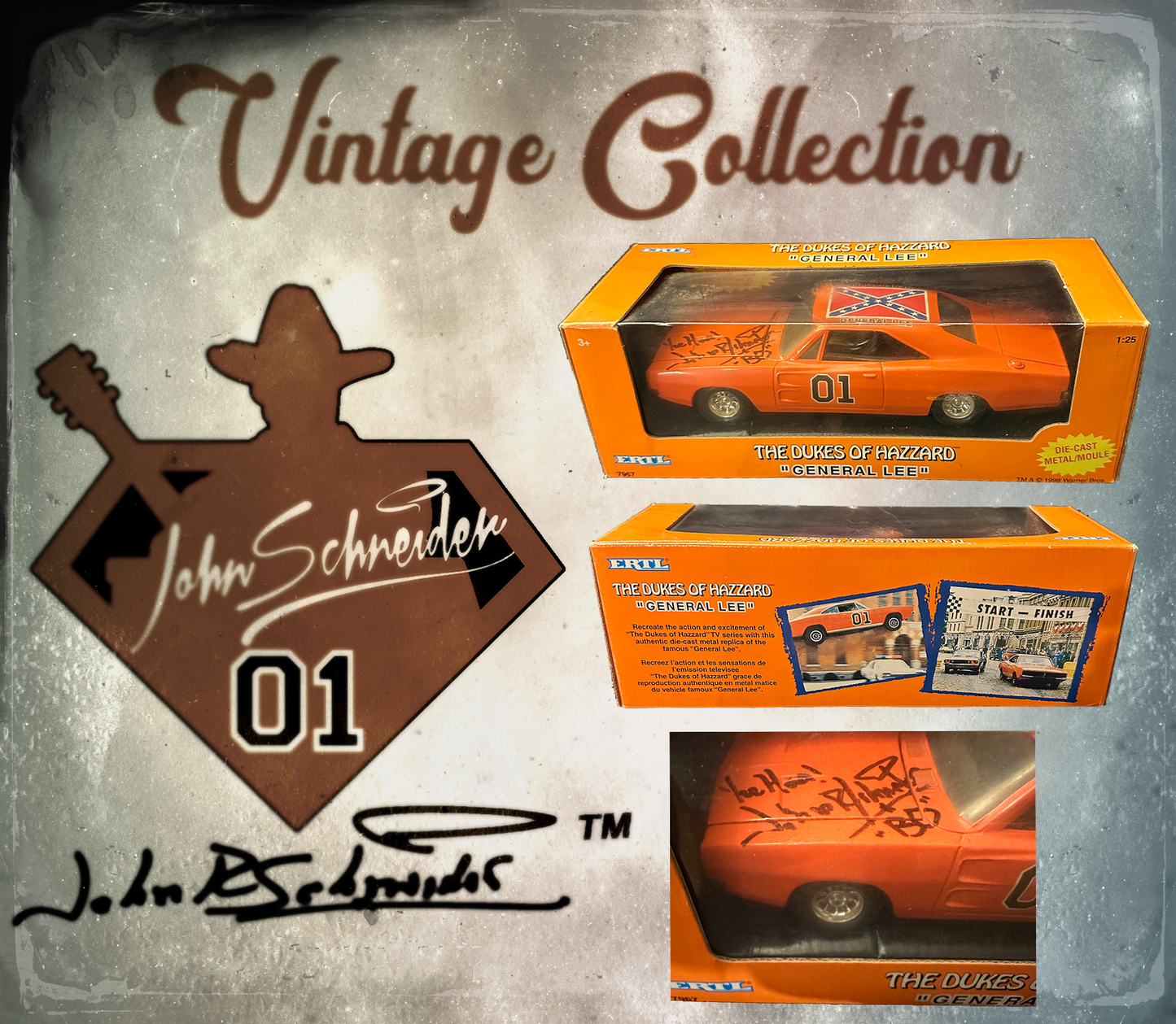 Vintage 1998 ERTL 1:25 General Lee Die Cast