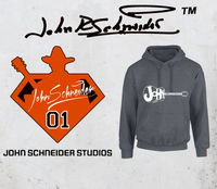 John Schneider Guitar Hoodie-Heather Gray