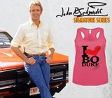 I Heart Bo Duke Still Pink Tank Top Shirt